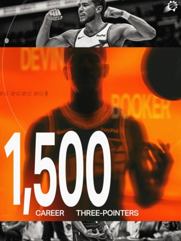 星空体育官网-🎯里程碑！布克常规赛生涯三分命中数突破1500大关